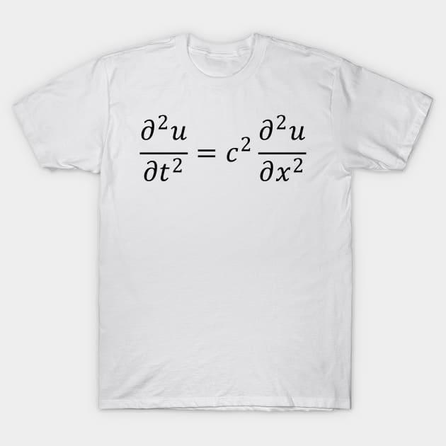 d'Alembert Wave Equation - Electromagnetism And Physics T-Shirt by ScienceCorner